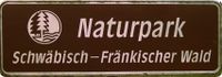 Schild Naturpark Schwäbisch-Fränkischer Wald